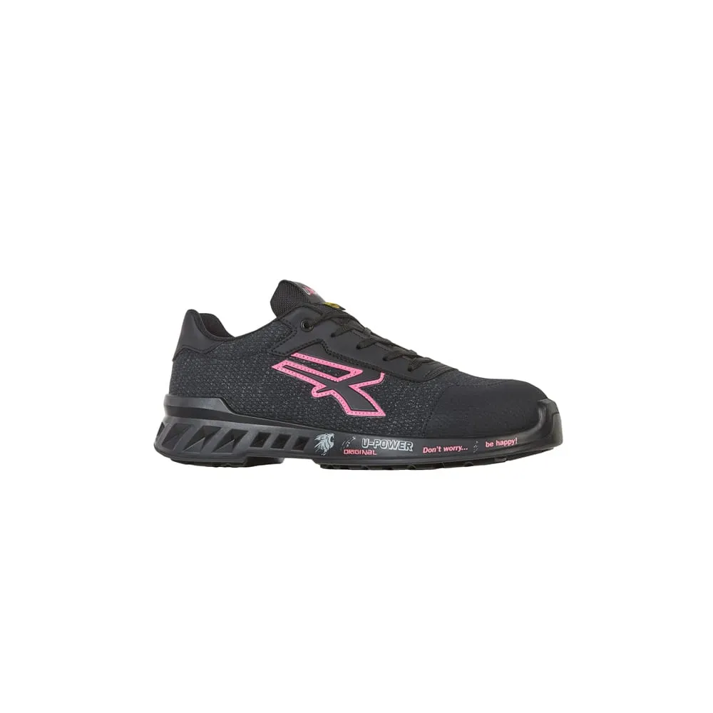 Calzatura di sicurezza Michelle - S1P SRC ESD RedLeve - numero 42 - nero/rosa - U-Power