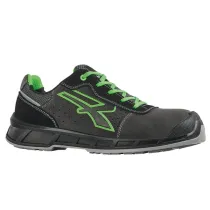 Calzatura di sicurezza Taylor S1P S - numero 48 - pelle scamosciata - nero/verde - U-Power