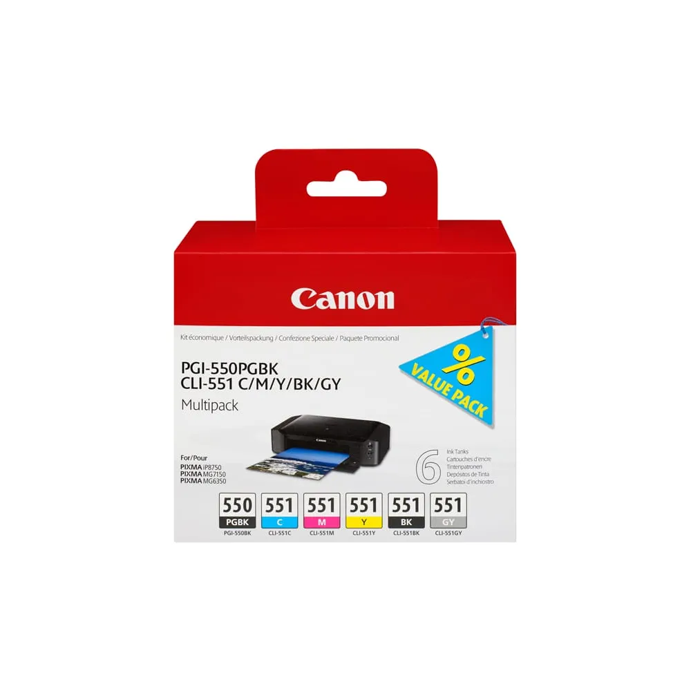 Canon - Cartucce ink - C/M/Y/K/GR - 6496B005