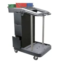 Carrello per pulizie UNI-J 11 - multifunzione - con  mobiletto 3 cassetti - 24 L - 75 x 60 x 118 cm - Taxon