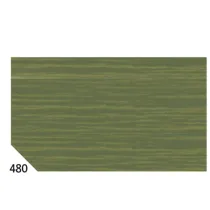 Carta crespa - 50 x 250 cm - 48 gr - verde oliva 480 - Rex Sadoch - conf.10 rotoli