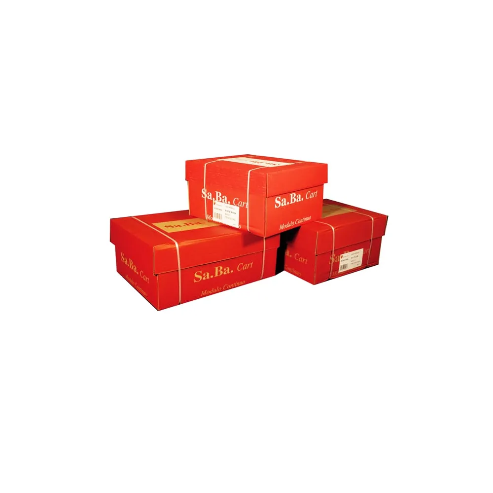 Carta in modulo continuo - 37,5 x 11 " - 2 copie - 53 gr - piste fisse - lettura facile grigio - Sabacart - conf. 1000 fogli