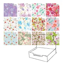 Carta regalo - raso - Fiori - 70 x 100 cm - Rex Sadoch - scatola 100 fogli