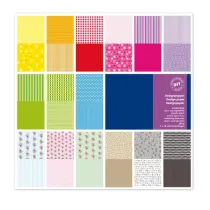 Carta Scarpbooking Vichy - 30,5 x 30,5 cm - 180 gr/mÂ² - colori assortiti - DECO - conf. 30 fogli