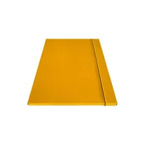 Cartella 3 lembi con elastico - 25 x 34 cm - dorso 1cm - giallo - Starline