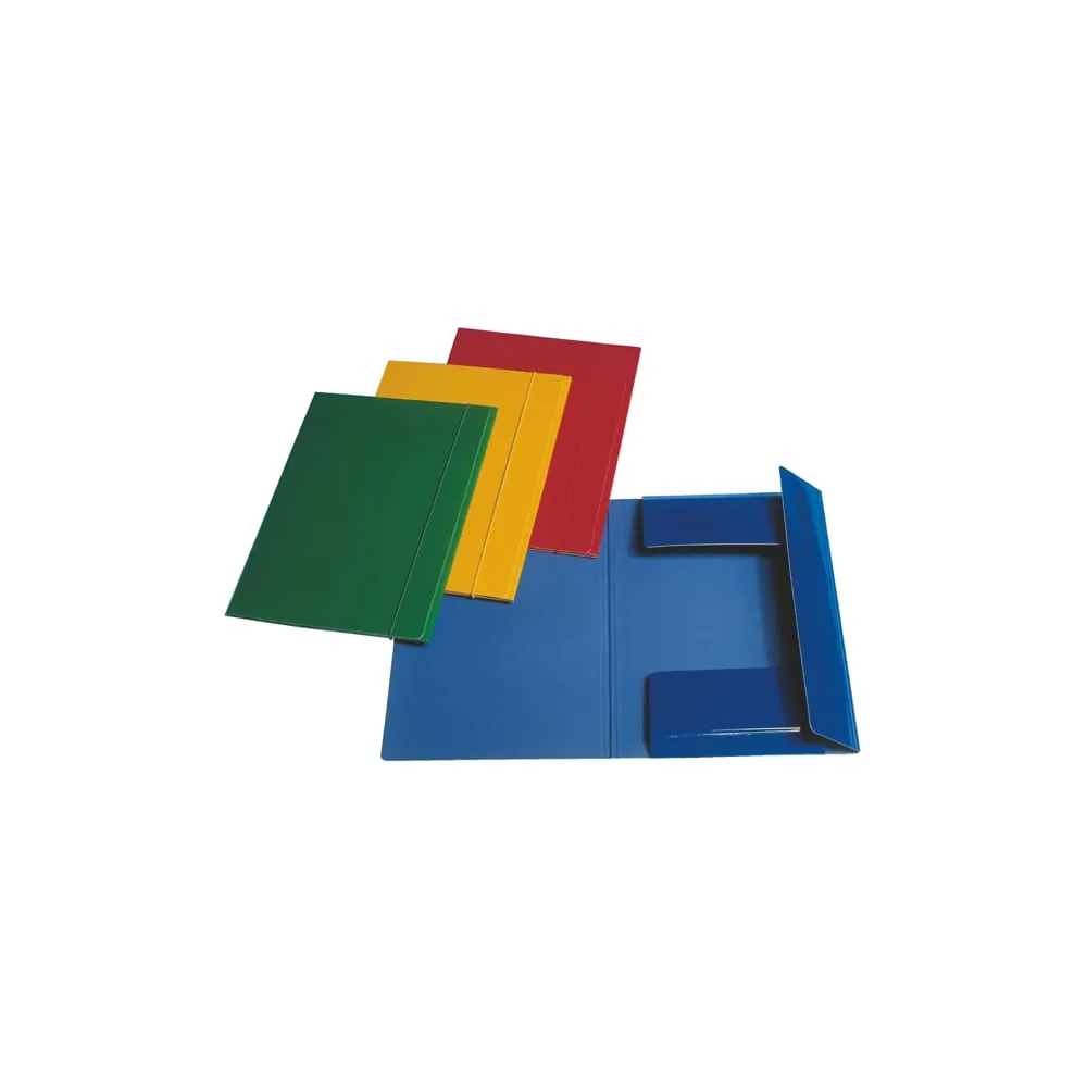 Cartella 3 lembi con elastico - A4 - dorso 0,3 cm - cartoncino plastificato - rosso - Esselte