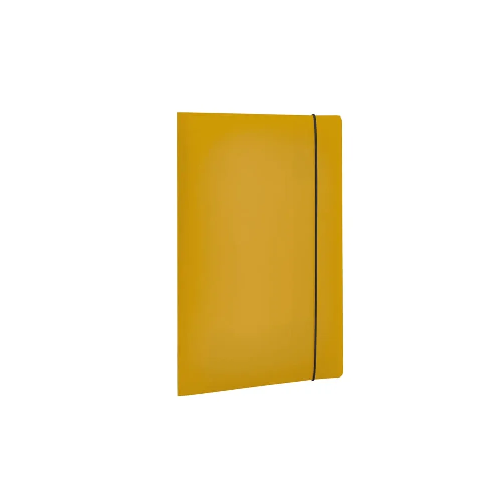 Cartella 3 lembi con elastico HOLOS - A4 - PP - giallo sabbia - Fellowes
