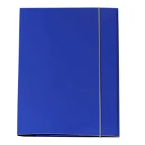 Cartella 3 lembi con elastico Queen - A4 - dorso variabile - cartone plastificato - blu - Starline