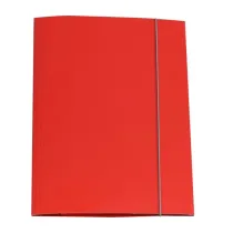 Cartella 3 lembi con elastico Queen - A4 - dorso variabile - cartone plastificato - rosso - Starline