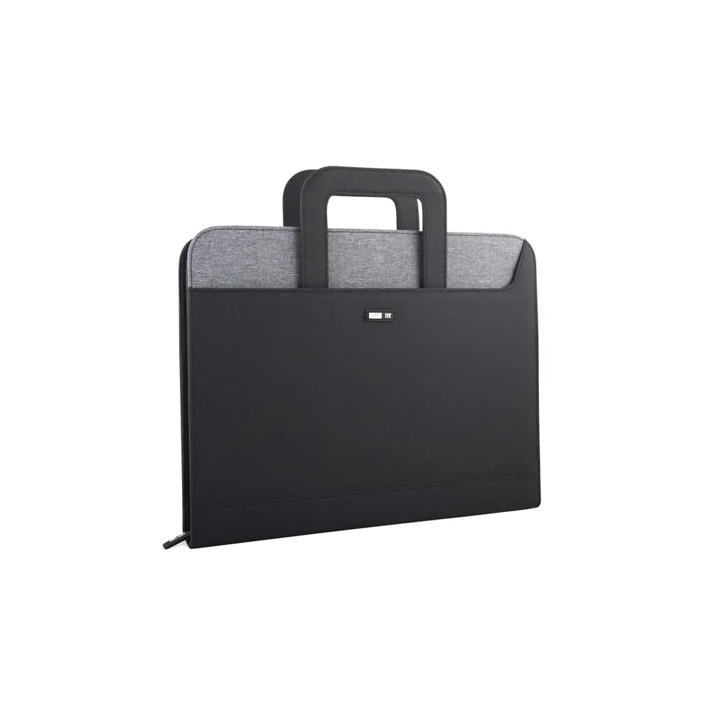 Cartella portablocco - con manici - nero/grigio - 28,5x36cm - City Time