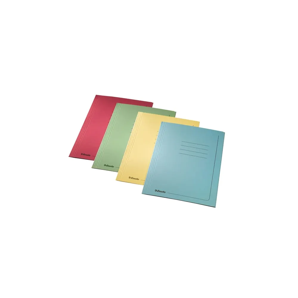 Cartellina 3 lembi con stampa - 295 gr - 25x35 cm - rosso - Esselte - conf. 25 pezzi