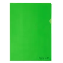 Cartellina a L BioBased - 22 x 30 cm - PE riciclato - liscio pesante - verde - Favorit - conf. 25 pezzi
