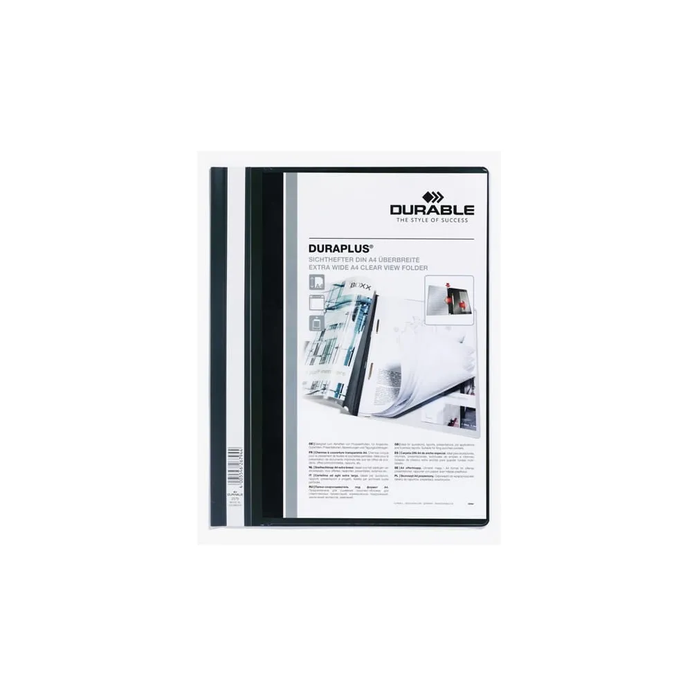 Cartellina ad aghi Duraplus - A4 - PP - nero - Durable