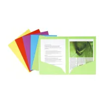 Cartelline a doppia tasca Rock's - 220 gr -A4 -  cartoncino lustrÃ© - mix 5 colori - Exacompta - conf. 25 pezzi