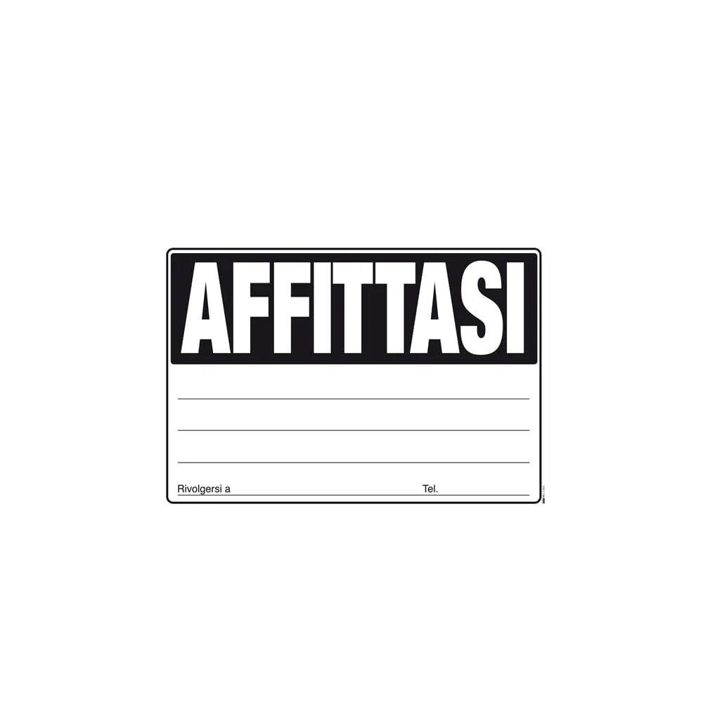 Cartello Affittasi - 24 x 33cm - colori assortiti - Edipro