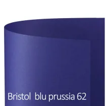 Cartoncino Bristol Color - 70 x 100 cm - 200 gr - blu prussia 62 - Favini - blister 10 fogli