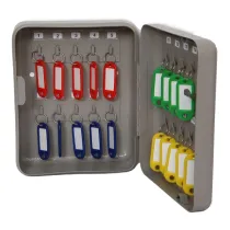 Cassetta portachiavi da muro - 20 x 16 x 7 cm - 20 posti - grigio antracite - Metalplus