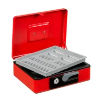 Cassetta portavalori Deluxe - 23 x 18,5 x 8 cm - rosso - Iternet