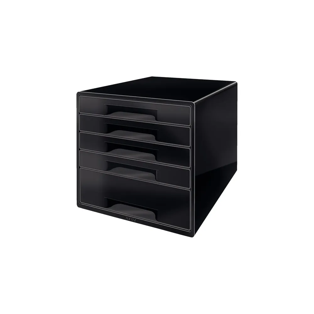 Cassettiera Drawer Cabinet Cube 5 - 28,7 x 27 x 36,3 cm - nero - Leitz