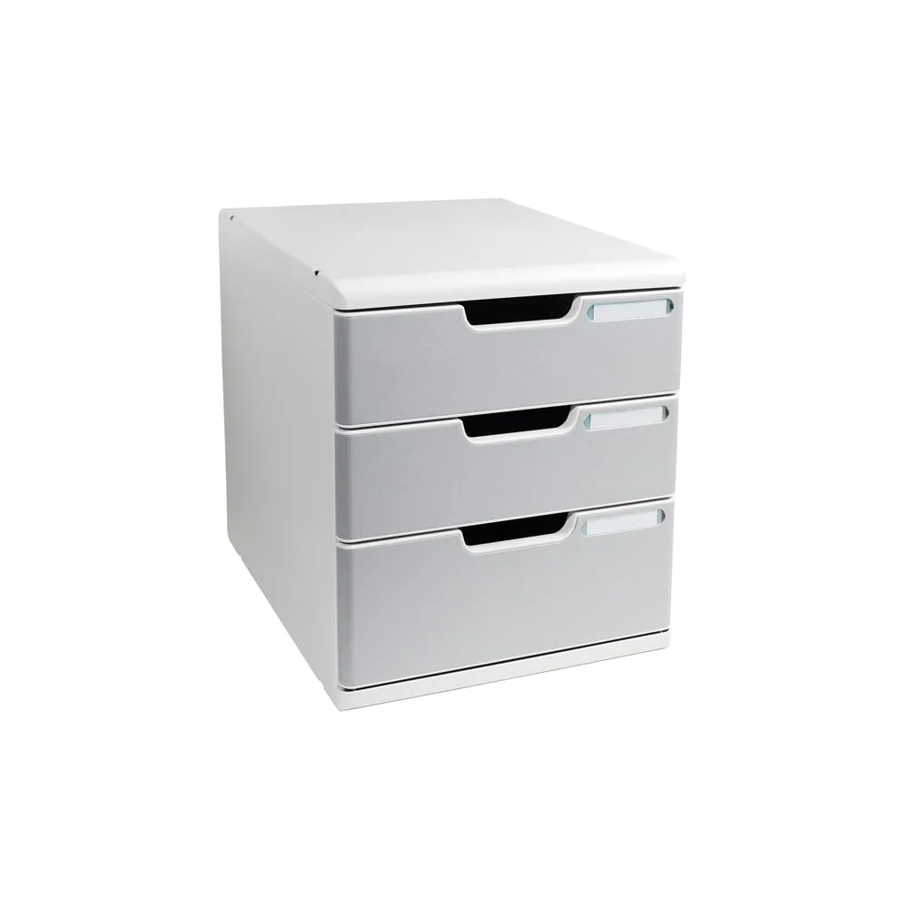 Cassettiera Modulo A4 - 28,8 x 32 x 35 cm - 3 cassetti - grigio/granito - Exacompta