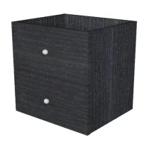 Cassettiera per casellario Rainbow - 2 cassetti - 32,5x28,8x32,5 cm - nero venato