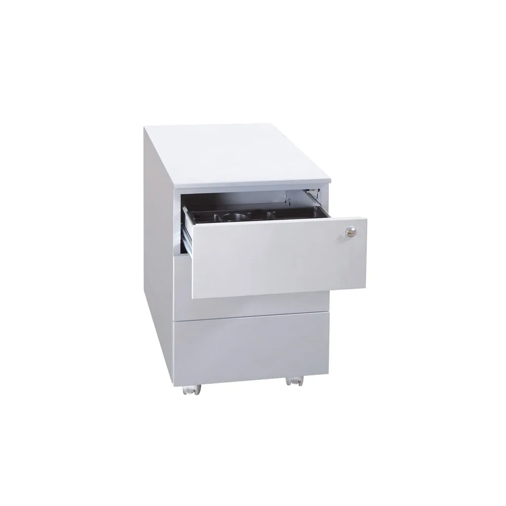 Cassettiere in metallo - 3 cassetti - 40 x 59 x 54 cm - grigio - Bertesi