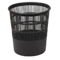 Cestino gettacarte - traforato - altezza 31,5 cm - diametro 30 cm - 15 L - nero - Methodo