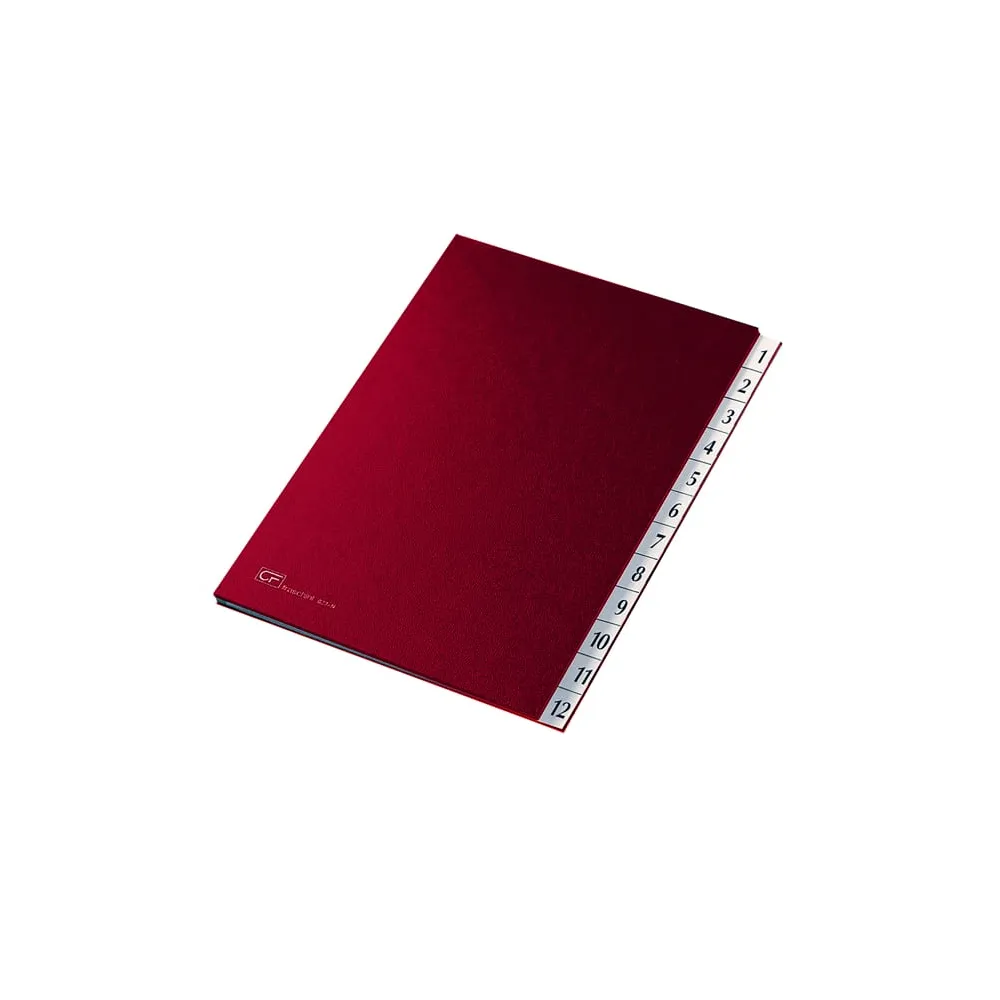 Classificatore numerico 1/12 - 24x34 cm - rosso - Fraschini