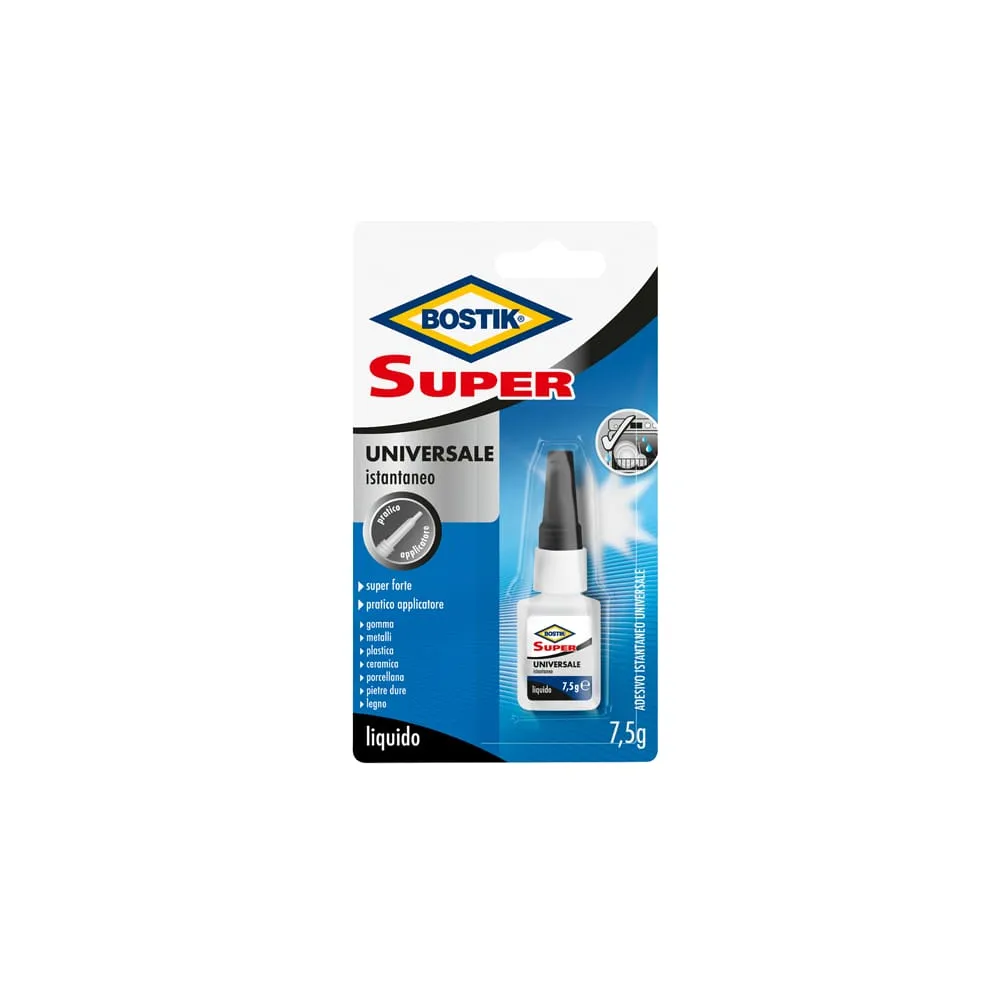 Colla istantanea universale Super - 7,5 gr - trasparente - Bostik