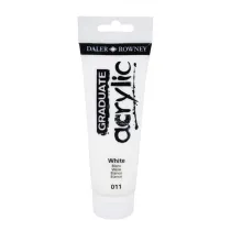 Colore acrilico fine Graduate - 120 ml - bianco - Daler Rowney