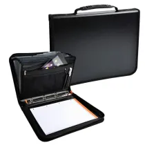 Conferenziere con meccaniscmo Exafolder - PP - 4 anelli 30 mm - nero - Exacompta