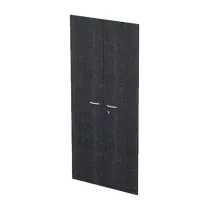 Coppia ante Easy - per mobile alto - 80 x 175 cm - spessore 18 mm - melaminico - nero venato
