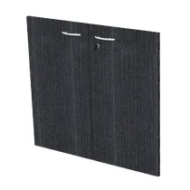 Coppia ante Easy - per mobile basso - 80 x 67 cm - spessore 18 mm - melaminico - nero venato
