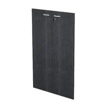 Coppia ante Easy - per mobile medio - 80 x 115 cm - spessore 18 mm - melaminico - nero venato