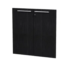 Coppia ante Prestige - per mobile basso - 80 x 77 cm - spessore 18 mm - melaminico - nero venato