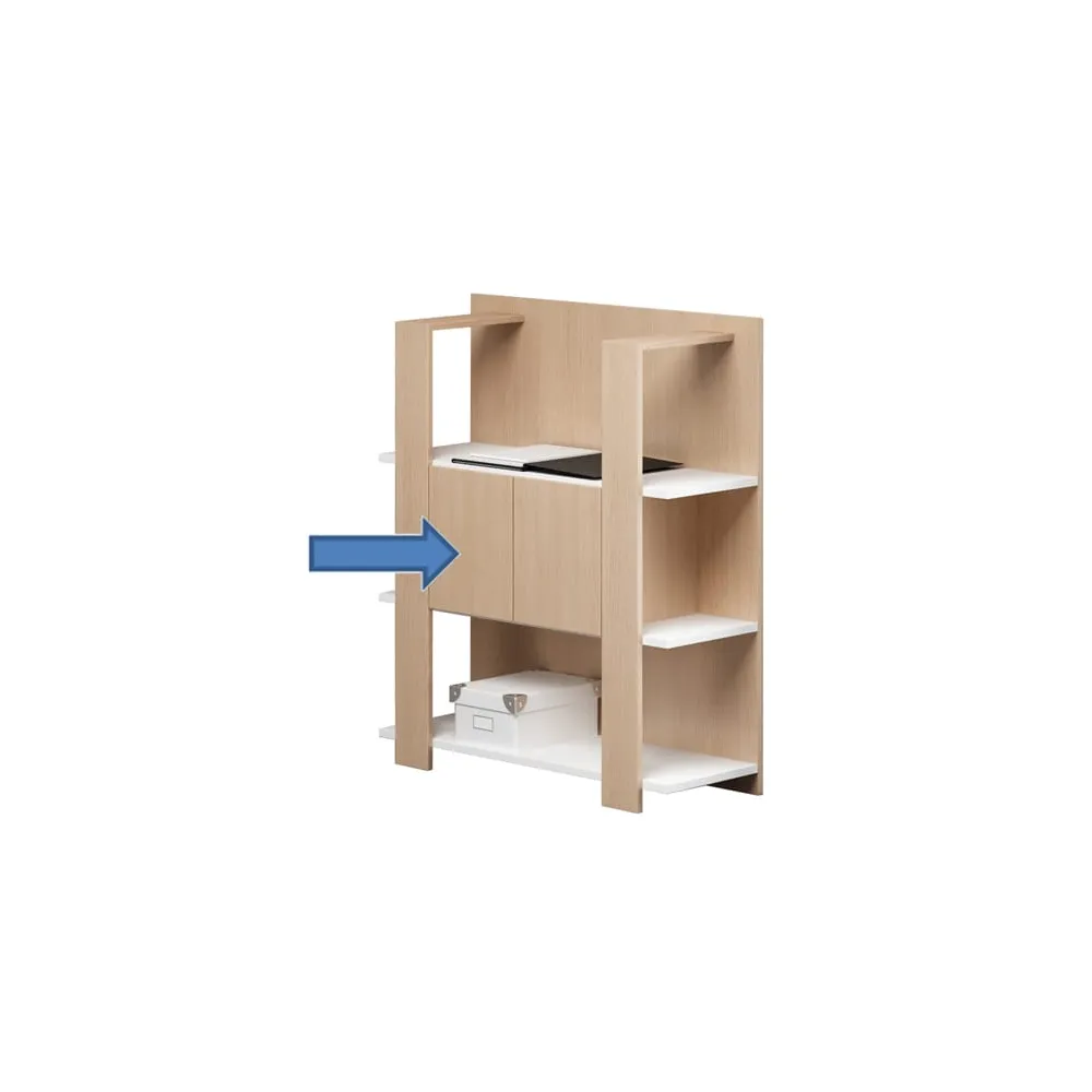 Coppia antine + paretine per libreria Concept - 60x36,8 cm - rovere