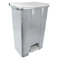 Contenitore mobile Ecoconti - a pedale - 80 L - plastica riciclata - grigio/bianco - Medial