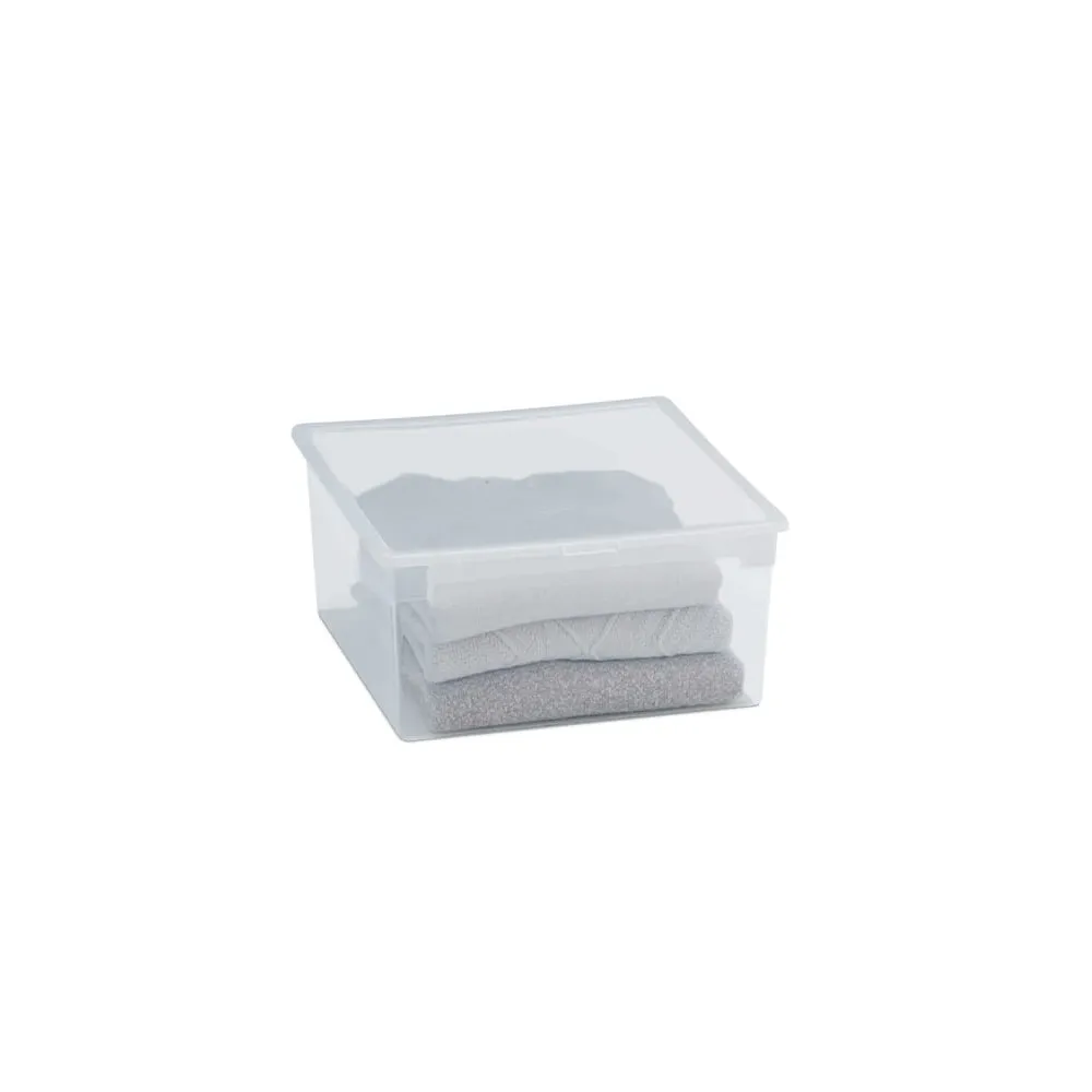 Contenitore multiuso Light Box L - 37,8x39,6x18,5 cm - 23 L - plastica - trasparente - Terry