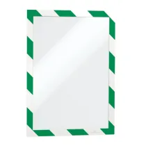 Cornice Duraframe Security - adesiva - pannello magnetico - A4  (21 x 29,7 cm) - verde/bianco - Durable