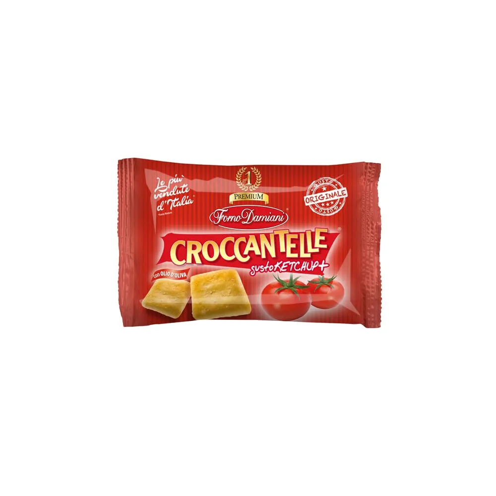 Croccantelle - in sacchetto - 35 gr - gusto ketchup - Brancato