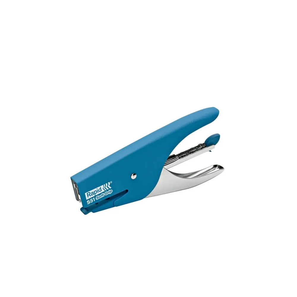 Cucitrice a pinza Rapid Supreme S51 Soft Grip - azzurro - Rapid