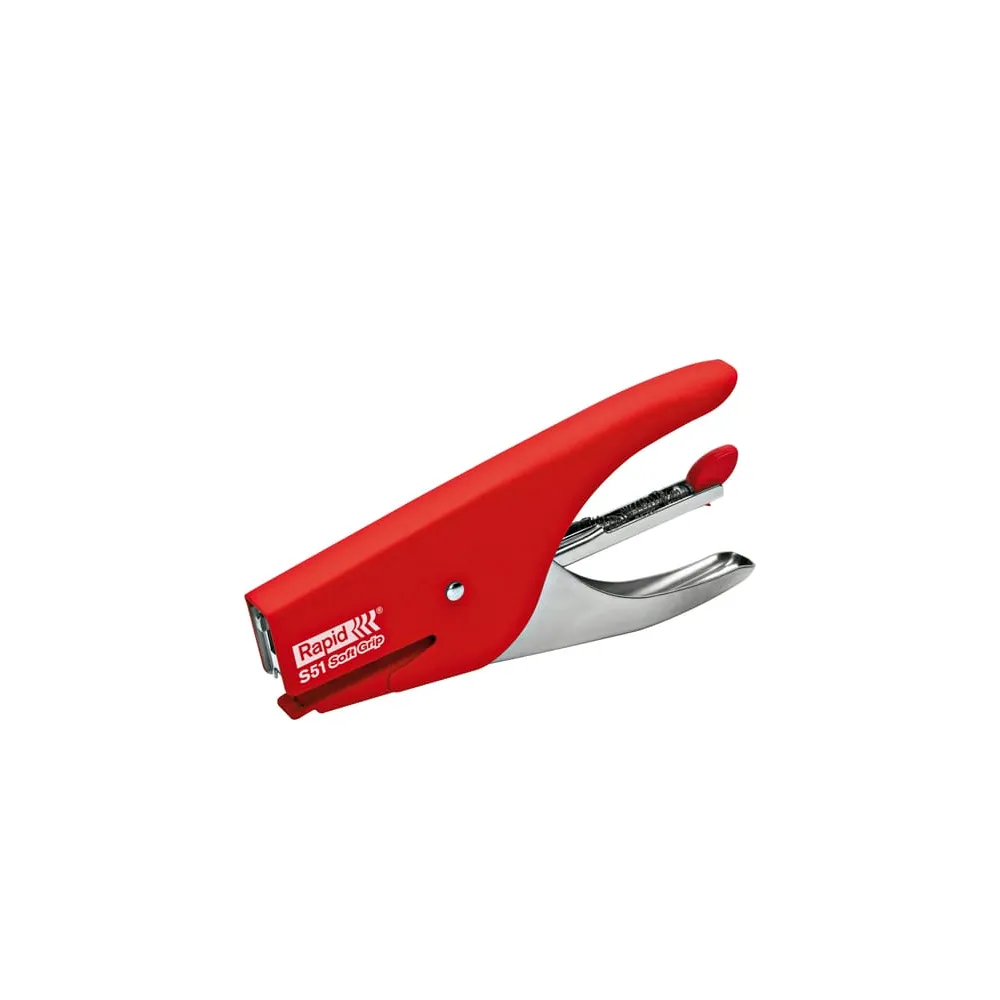 Cucitrice a pinza Rapid Supreme S51 Soft Grip - rosso - Rapid