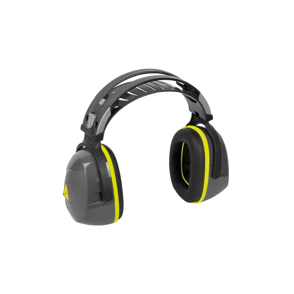 Cuffia antirumore Interlagos2 - SNR 29 dB - ABS/gomma piuma/POM - grigio/giallo - Deltaplus