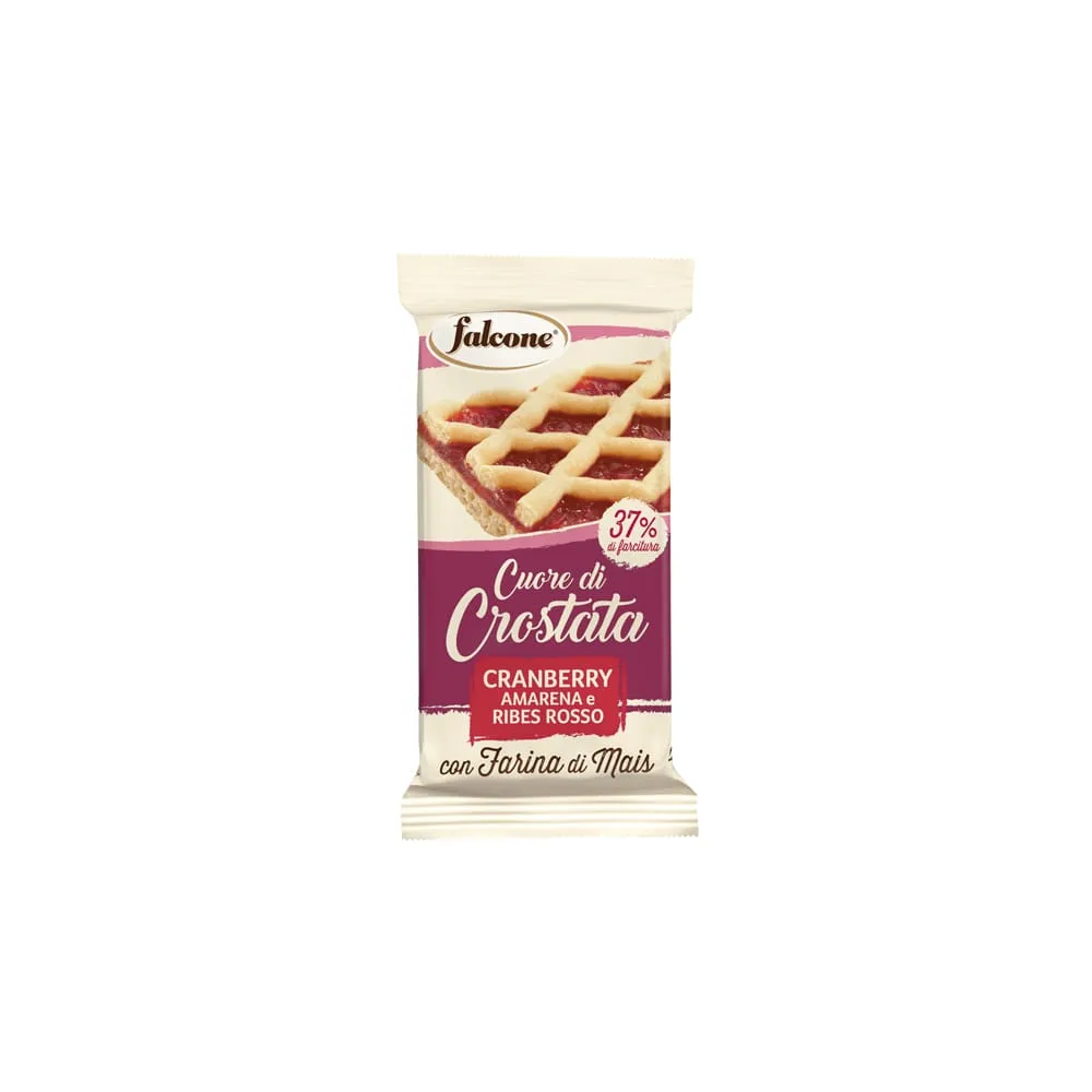 Cuor di crostata cranberry, amarena e ribes rosso - 60 gr - Falcone