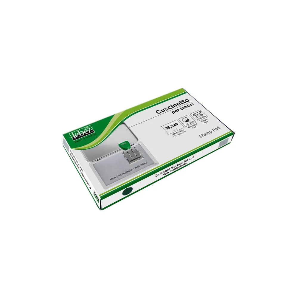 Cuscinetto per timbri - 16,5 x 9 cm - neutro - Lebez