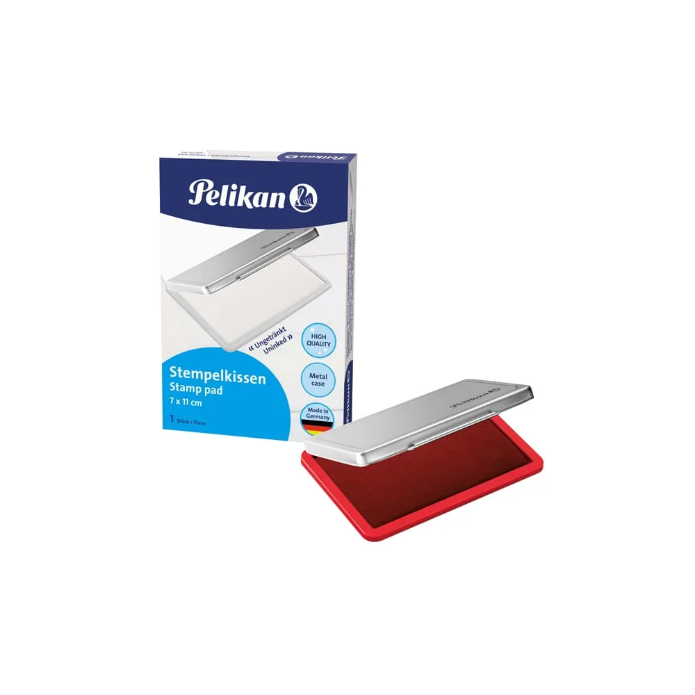 Cuscinetto per timbri - 7 x 11 cm - rosso - Pelikan