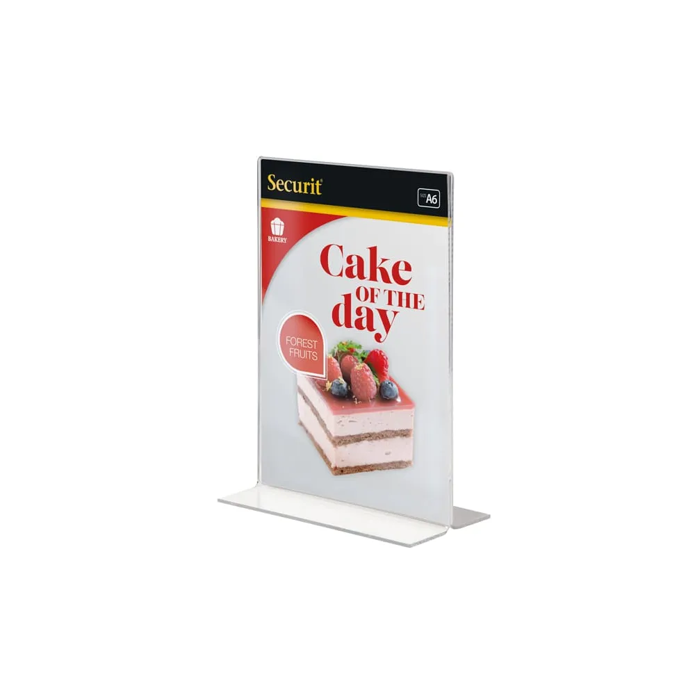 Display PortamenÃ¹ a T - 10,5 x 14,8 cm (A6) - Securit