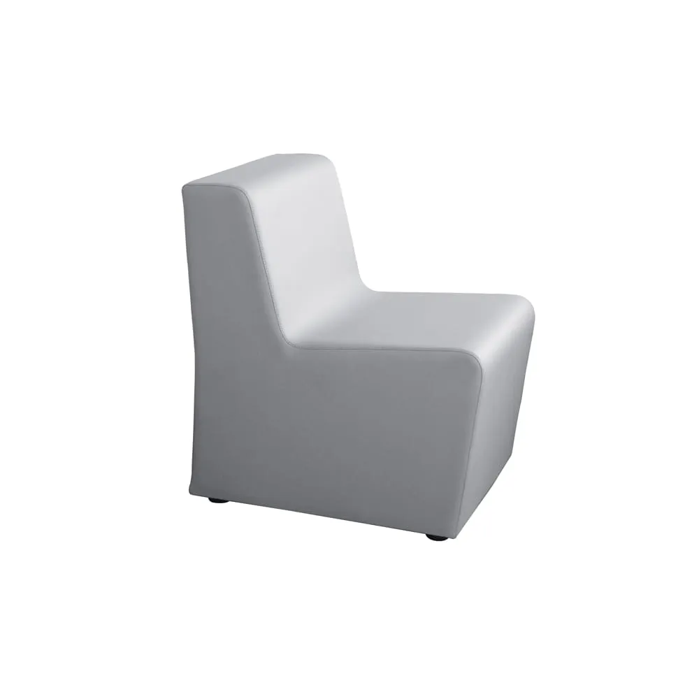 Divanetto Linea X1P - 1 posto - pelle - grigio chiaro - Unisit