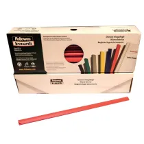 Dorsetti tondi per rilegatura - 3 mm - rosso - Fellowes - scatola 50 pezzi