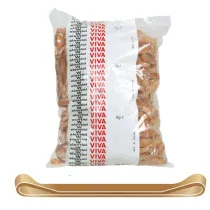 Elastici fettuccia - diametro 10 x 0,5 cm - 1 kg - caucciÃ¹ - avana - Viva